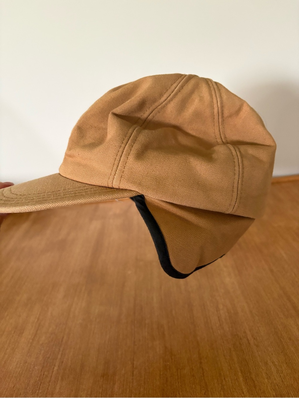 Men's Thinsulate Canvas Earflap Cap in Tan